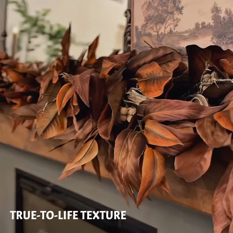 🔥Hot Sale🔥Brown Magnolia Leaf Garland--Buy 2 Free Shipping