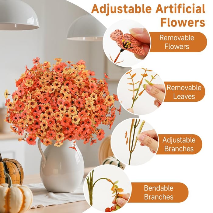 🏆 50K+ SOLD! 💐Lifelike UV-Resistant Sunset Mums – Waterproof, Windproof & Perfect for Fall Decor 🍂