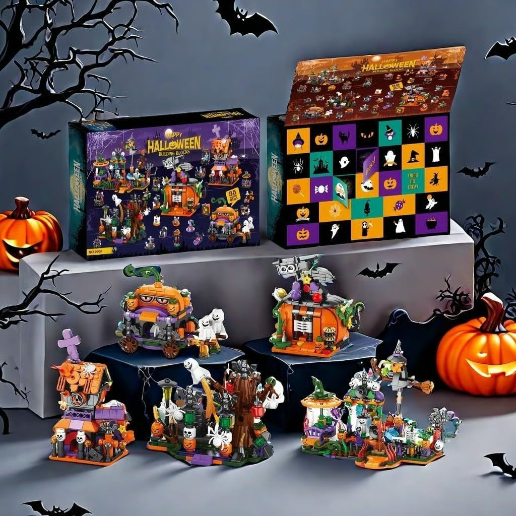 🎃Halloween Advent Calendar - DIY Building Blocks Assembly Kits