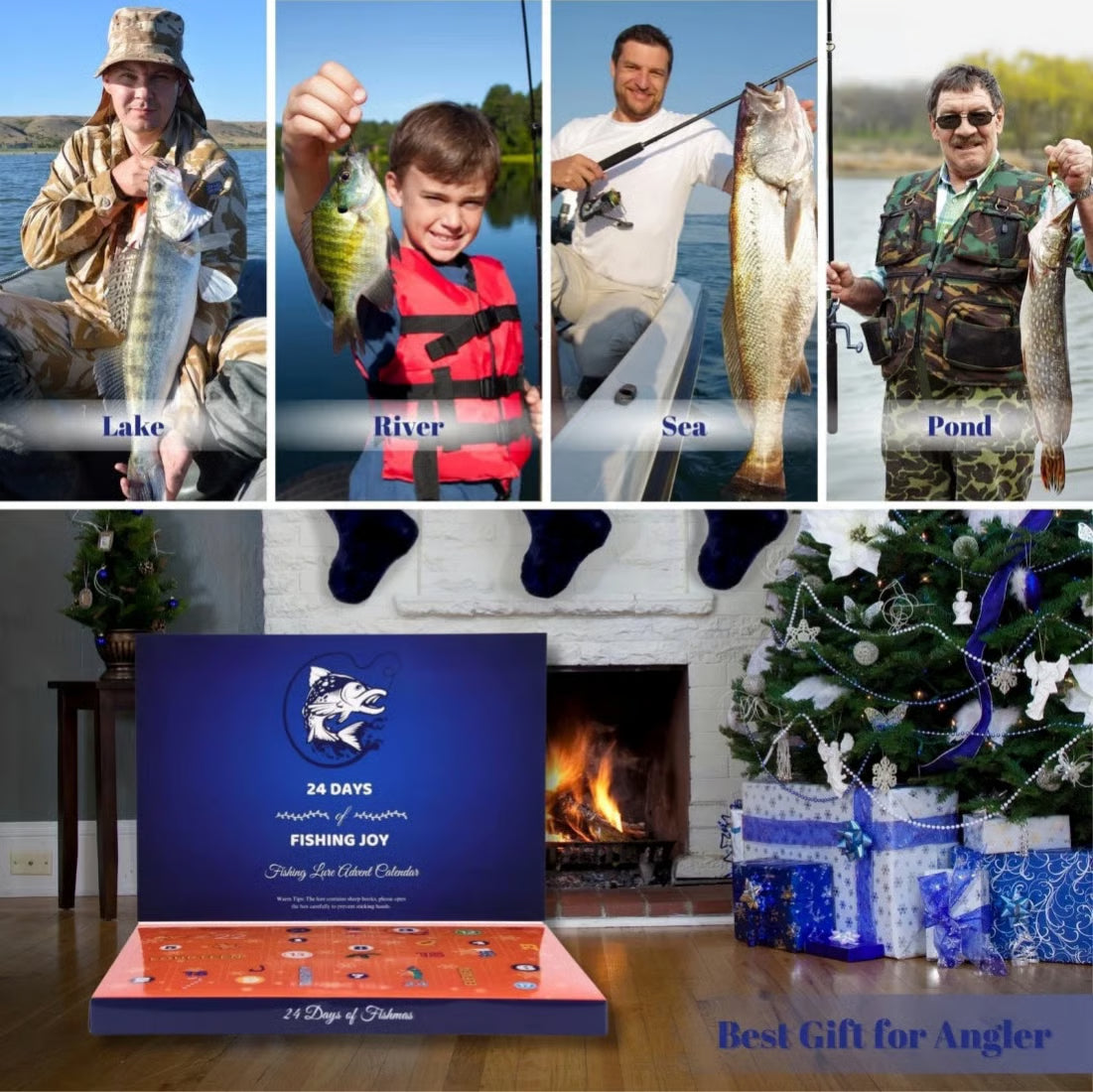 Fish Bait Advent Calendar - 24 Days Countdown Set NEW