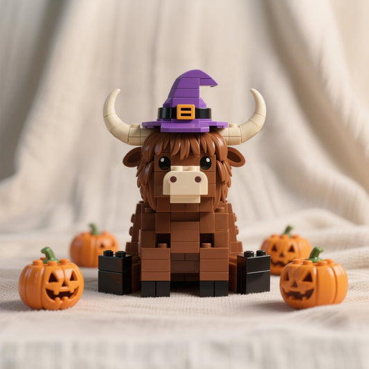 2025 Halloween Limited --  Witch Hat Highland Cow & Pumpkins🍂
