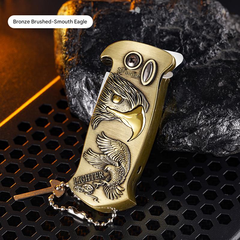 Multifunctional windproof blue flame butane lighter