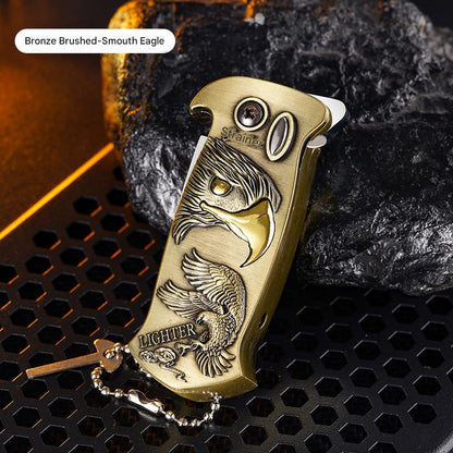 Multifunctional windproof blue flame butane lighter