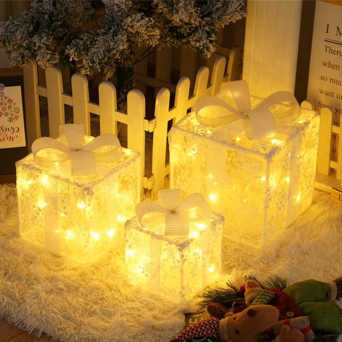 🎄2025 New Limited Edition🎁: Christmas Gift Box Light Set of 3