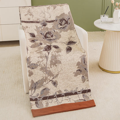 Taillod Cotton Gauze Rose Print Comfy Blanket