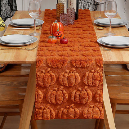 Taillod Halloween Pumpkin Quilted 3D Table Runner