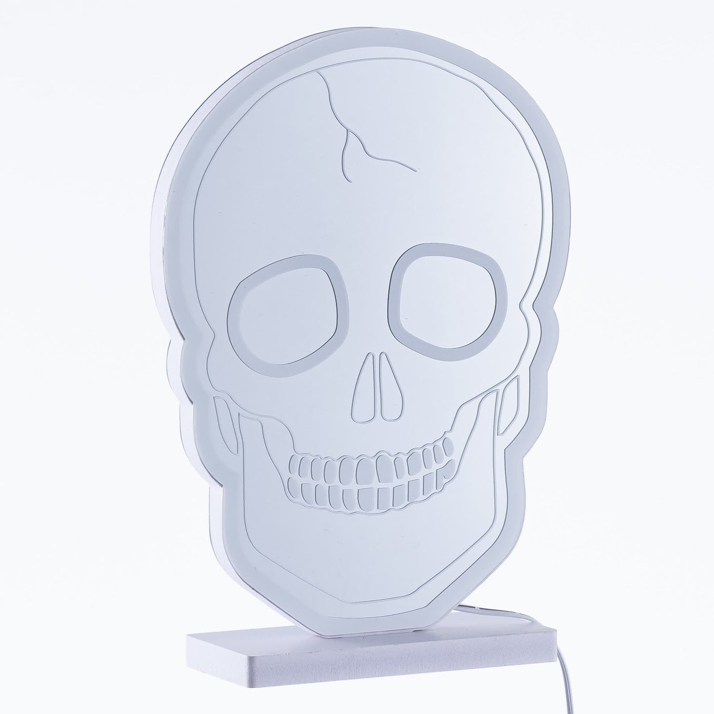 Taillod Halloween Skull Infinity Lights with Stand
