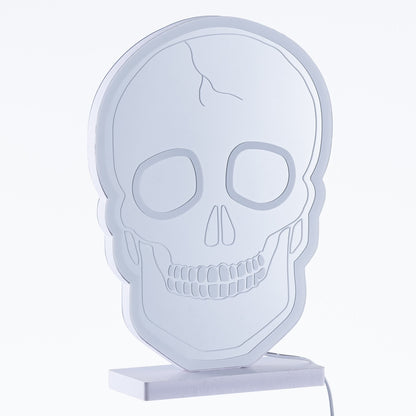 Taillod Halloween Skull Infinity Lights with Stand