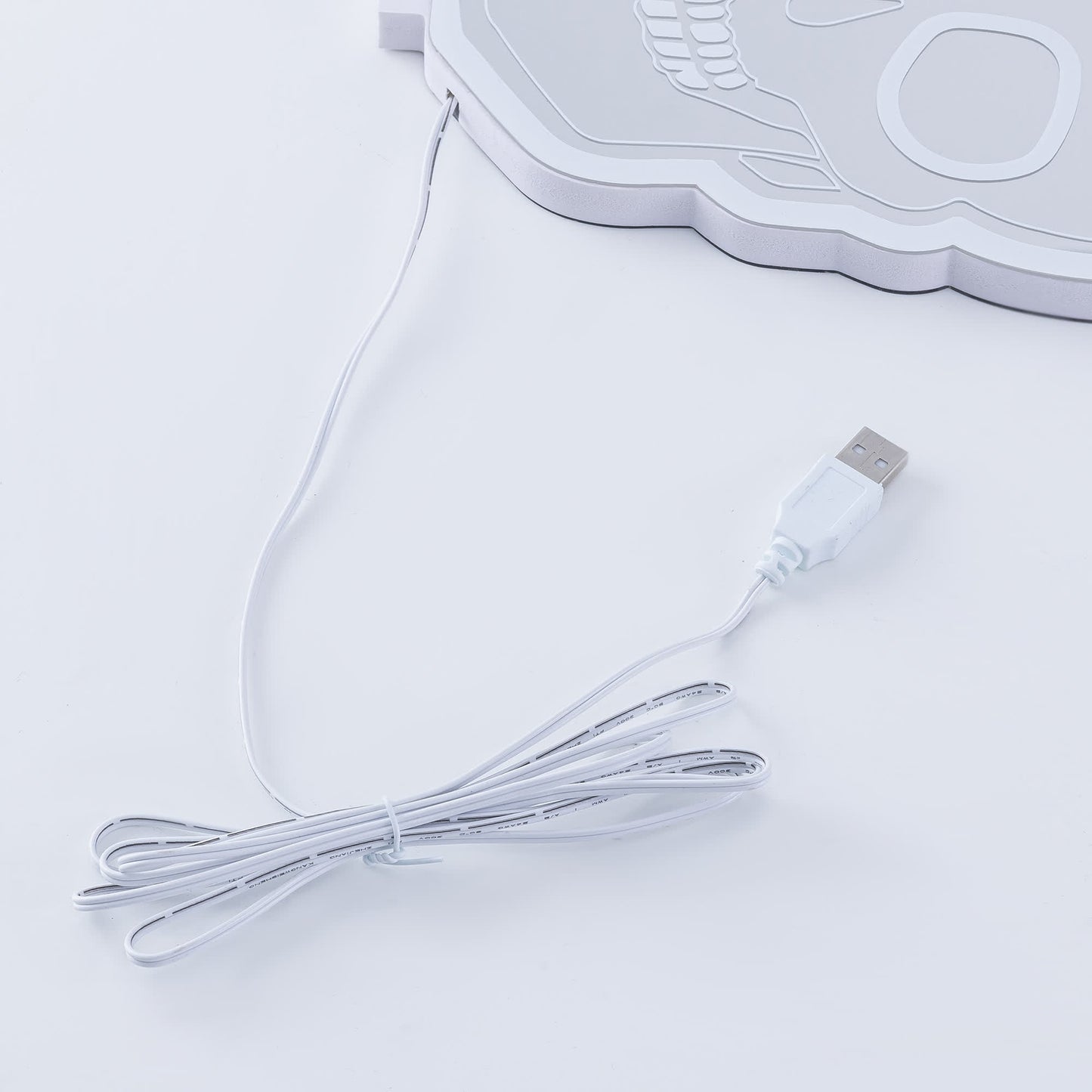 Taillod Halloween Skull Infinity Lights with Stand