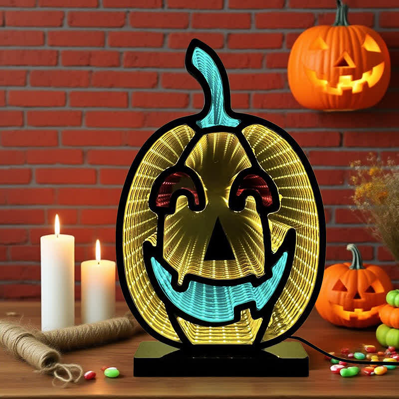 Taillod Halloween Pumpkin Demon Infinity Lights