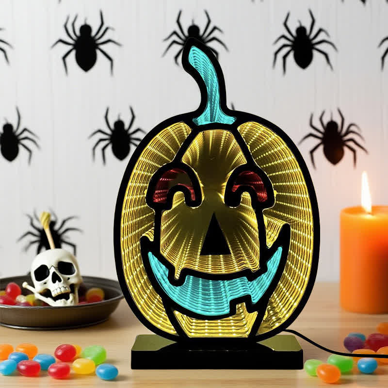 Taillod Halloween Pumpkin Demon Infinity Lights