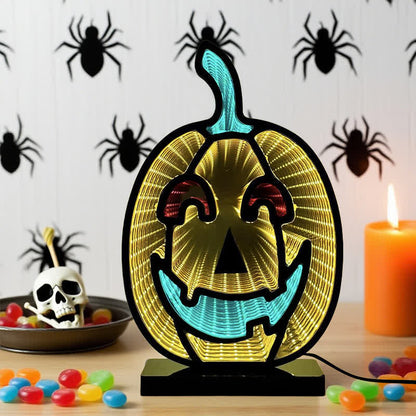 Taillod Halloween Pumpkin Demon Infinity Lights