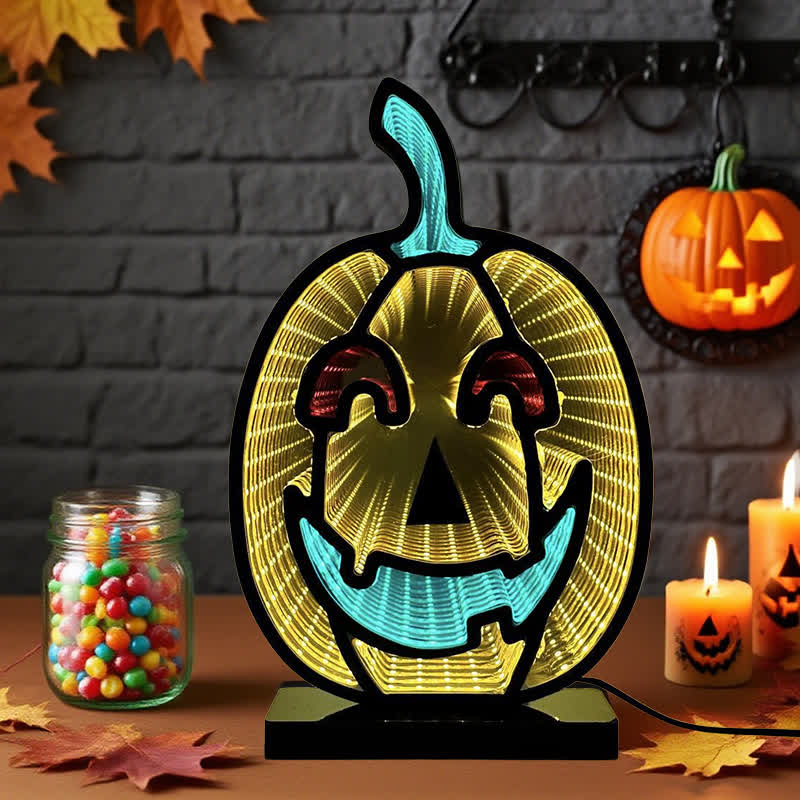 Taillod Halloween Pumpkin Demon Infinity Lights