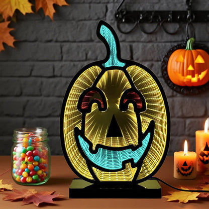 Taillod Halloween Pumpkin Demon Infinity Lights
