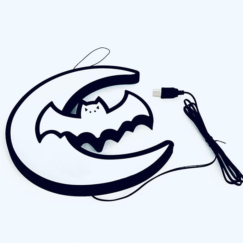 Taillod 3D Bat Infinity Lights Hanging Decoration