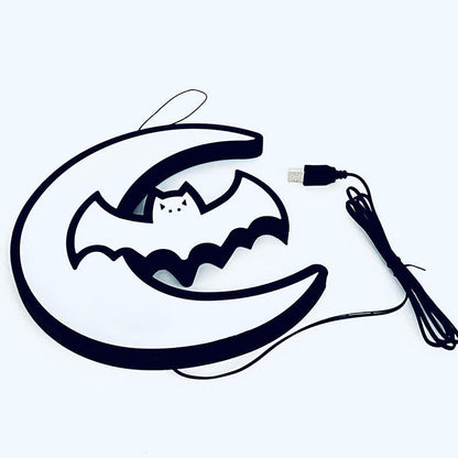 Taillod 3D Bat Infinity Lights Hanging Decoration