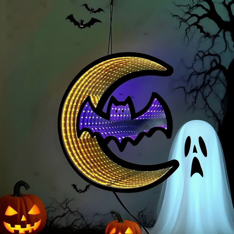 Taillod 3D Bat Infinity Lights Hanging Decoration