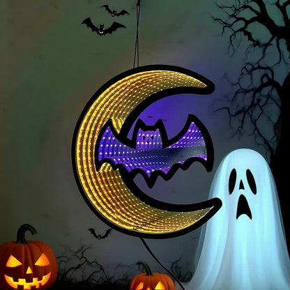 Taillod 3D Bat Infinity Lights Hanging Decoration