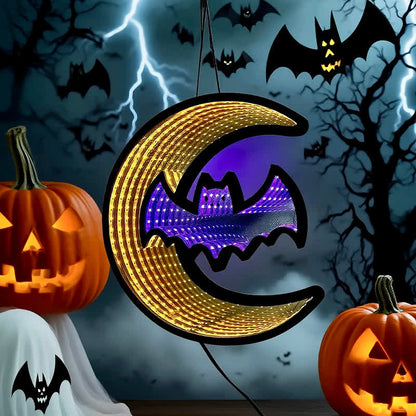 Taillod 3D Bat Infinity Lights Hanging Decoration