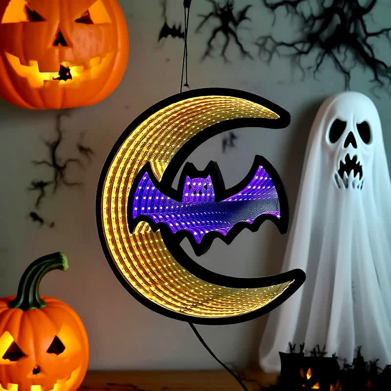 Taillod 3D Bat Infinity Lights Hanging Decoration