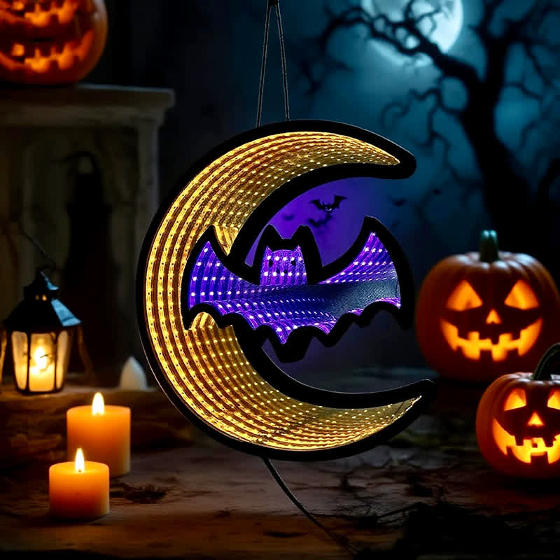 Taillod 3D Bat Infinity Lights Hanging Decoration