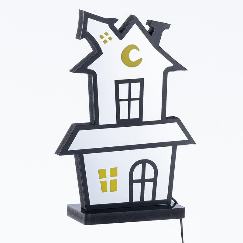 Taillod 3D House Infinity Lights Halloween Decoration