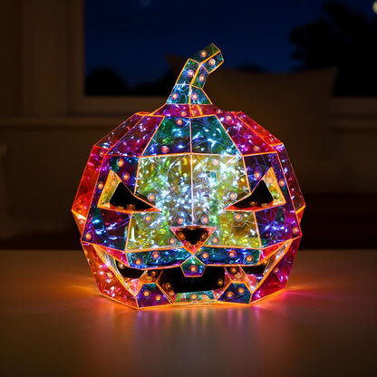 Taillod Ghost Face Pumpkin Infinity Lights Decoration
