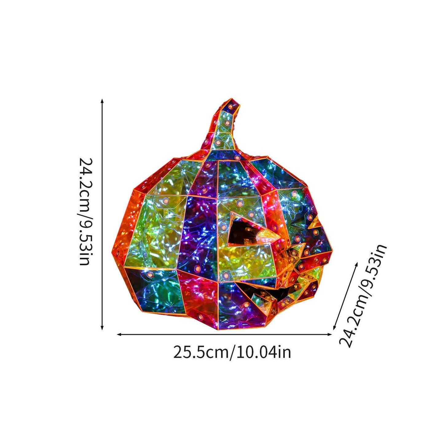 Taillod Ghost Face Pumpkin Infinity Lights Decoration