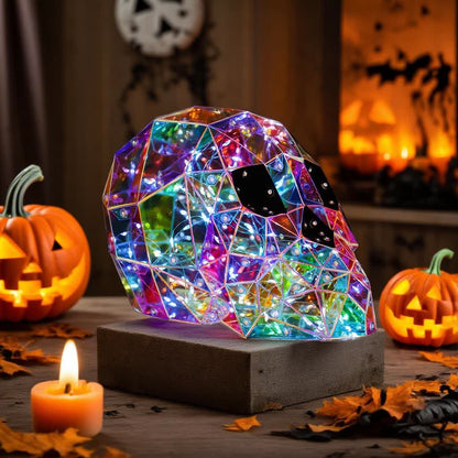 Taillod 3D Skull Infinity Lights Halloween Decoration