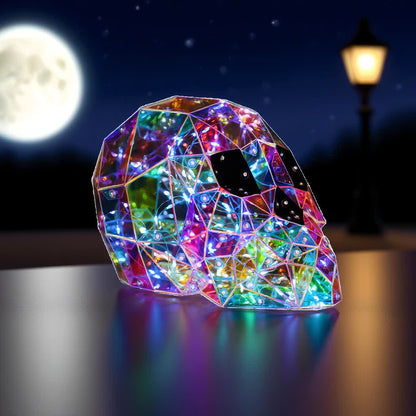 Taillod 3D Skull Infinity Lights Halloween Decoration
