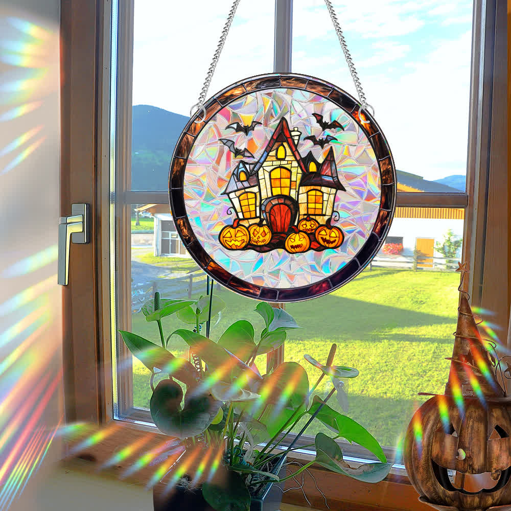 Taillod Halloween Decor Acrylic Suncatcher Window Hanging