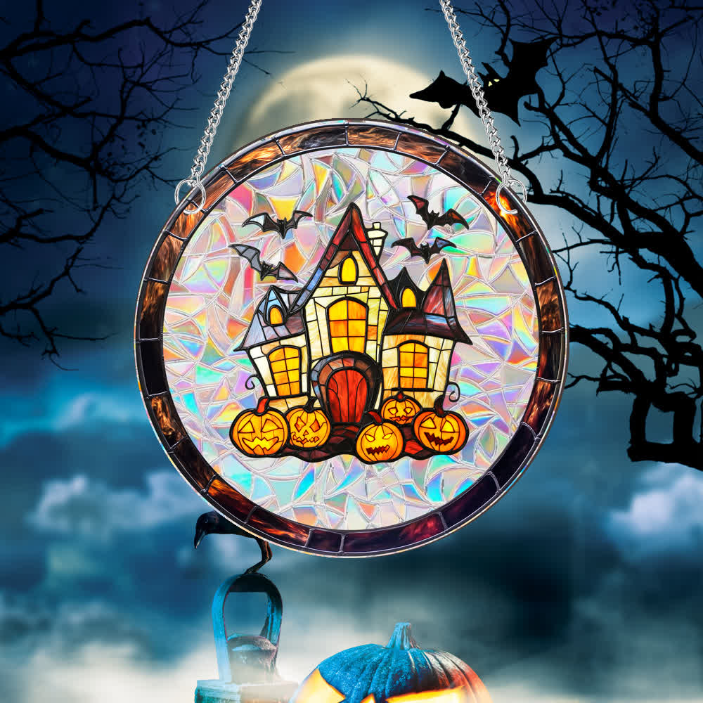 Taillod Halloween Decor Acrylic Suncatcher Window Hanging