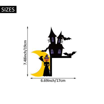 Taillod Pumpkin Witch Door Corner Decoration