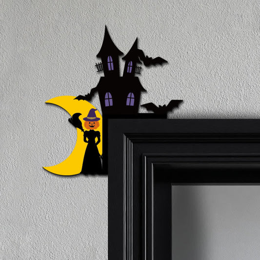 Taillod Pumpkin Witch Door Corner Decoration