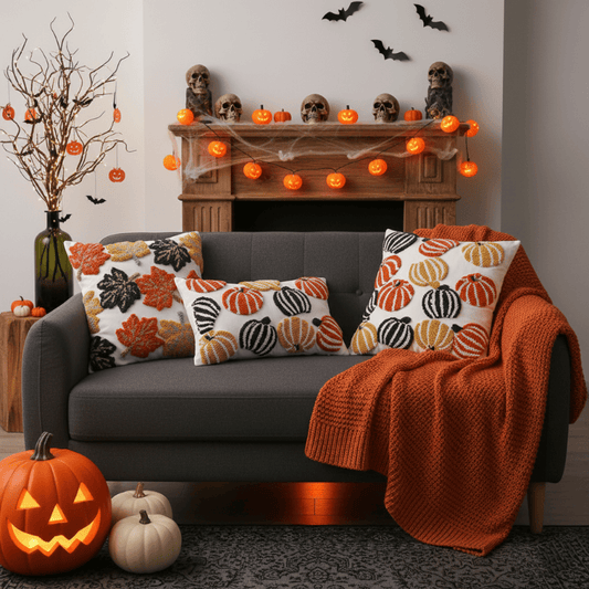 Taillod Halloween Tufted Decorative Throw Pillow
