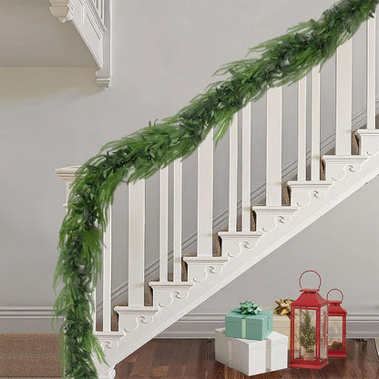 Taillod PE Faux Greenery Olive Branch Christmas Garland