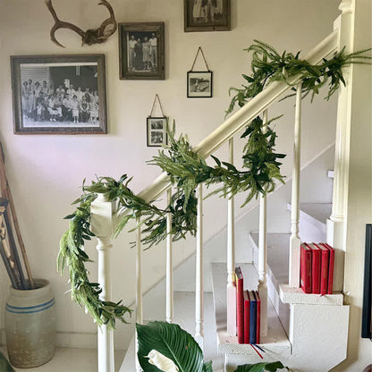 Taillod PE Faux Greenery Olive Branch Christmas Garland