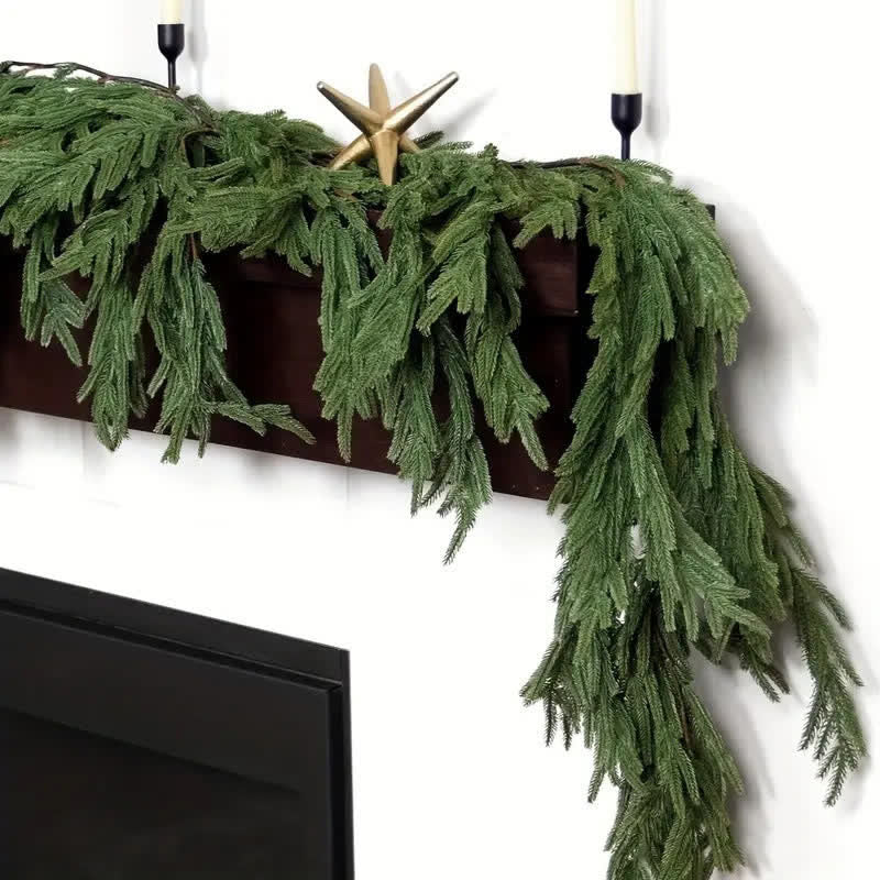 Taillod Faux Norfolk Pine Garland Christmas Decor