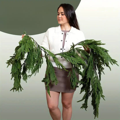 Taillod Faux Norfolk Pine Garland Christmas Decor