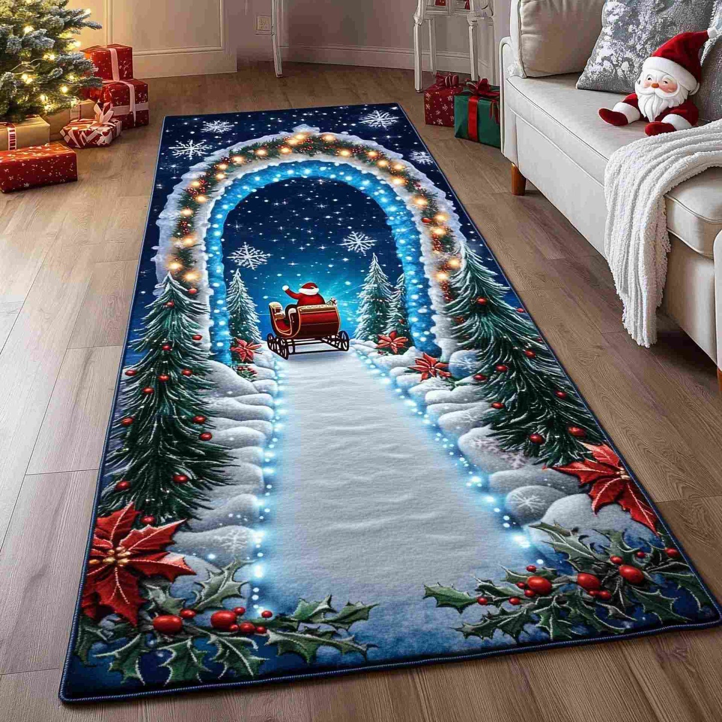 Taillod Christmas Tree Inspired Decorative Rug