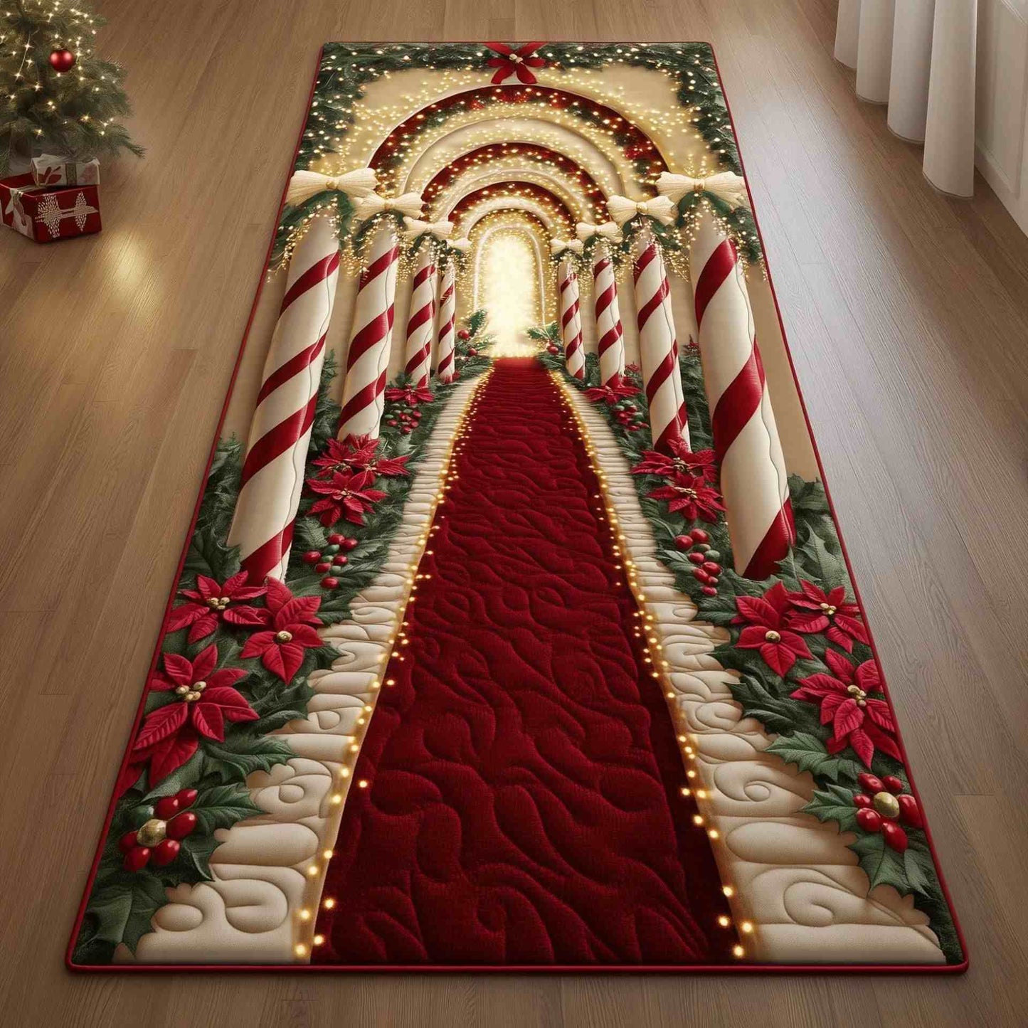 Taillod Christmas Tree Inspired Decorative Rug