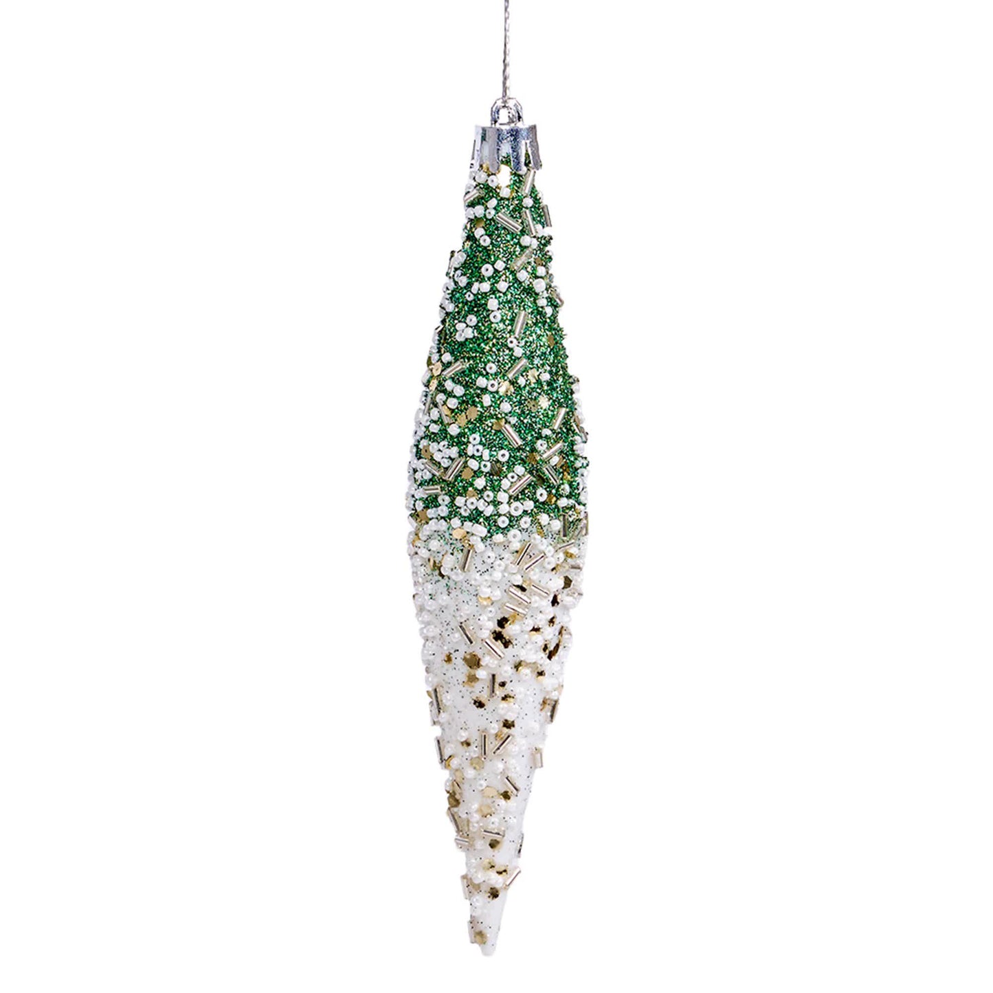 Taillod Gradient Glitter Christmas Tree Ornament Set