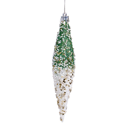 Taillod Gradient Glitter Christmas Tree Ornament Set