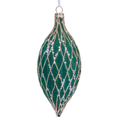 Taillod Christmas Velvet Balls With Glitter Accents