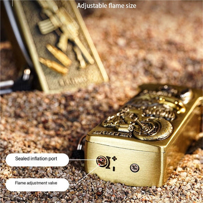 Multifunctional windproof blue flame butane lighter