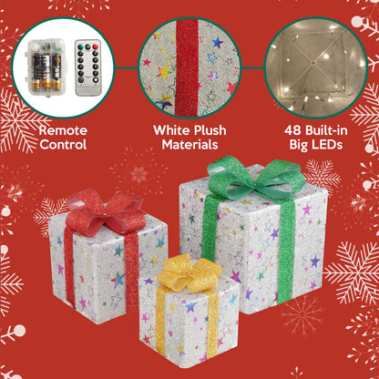 🎄2025 New Limited Edition🎁: Christmas Gift Box Light Set of 3