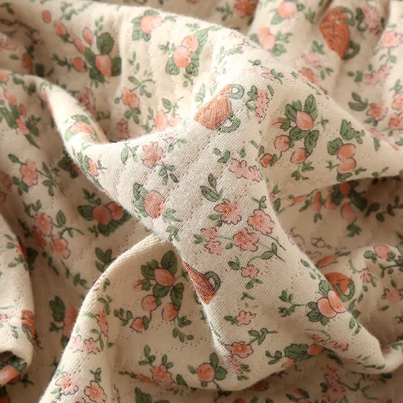 Taillod Vintage Rose Garden Cotton Loungewear Set