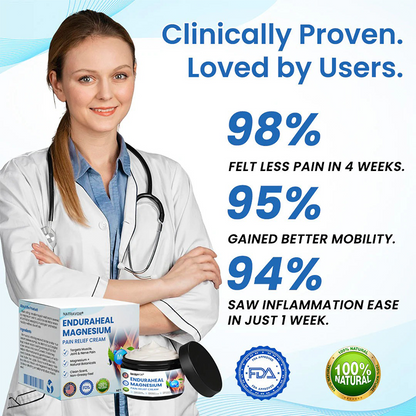 Natravor®EnduraHeal Magnesium Pain Relief Cream (Treats Arthritis, Neuropathy, Rheumatism, Sports Injuries & More)