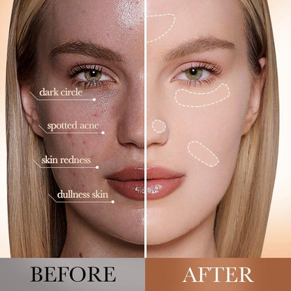 2in1 air cushion bb cream Double-layer concealer set suitable for full face, pink filler-type foundation - 24-hour long-lasting, high coverage matte texture, concealer, Korean-style foundation for creating a perfect makeup look