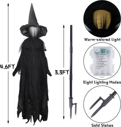 ✨Halloween Outdoor Decoration 👻 Glowing Witch Stake